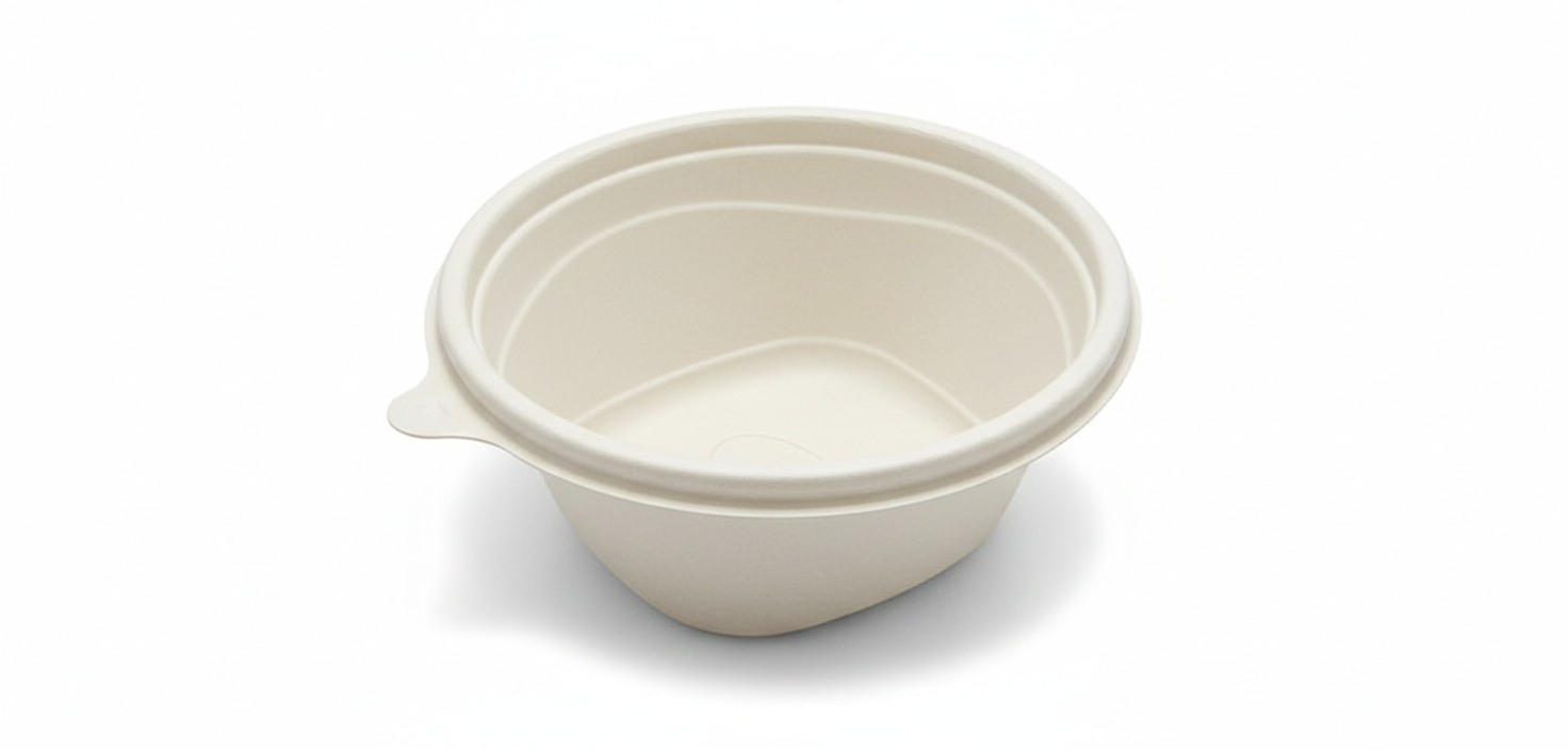 12 or 16 Oz Bowls Compartment Compostable Cornstarch, Biodegradable, Eco-Friendly, Heavy-Duty Disposable Bowls (Pack of 500)