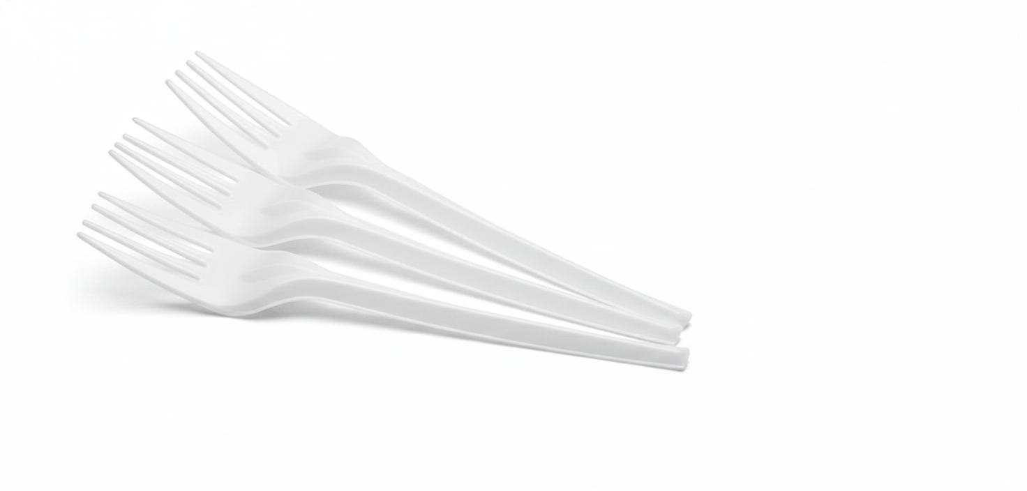 Spoons, Forks & Knives - Sustainable Cornstarch Cutlery Collection - (2000 Pack)
