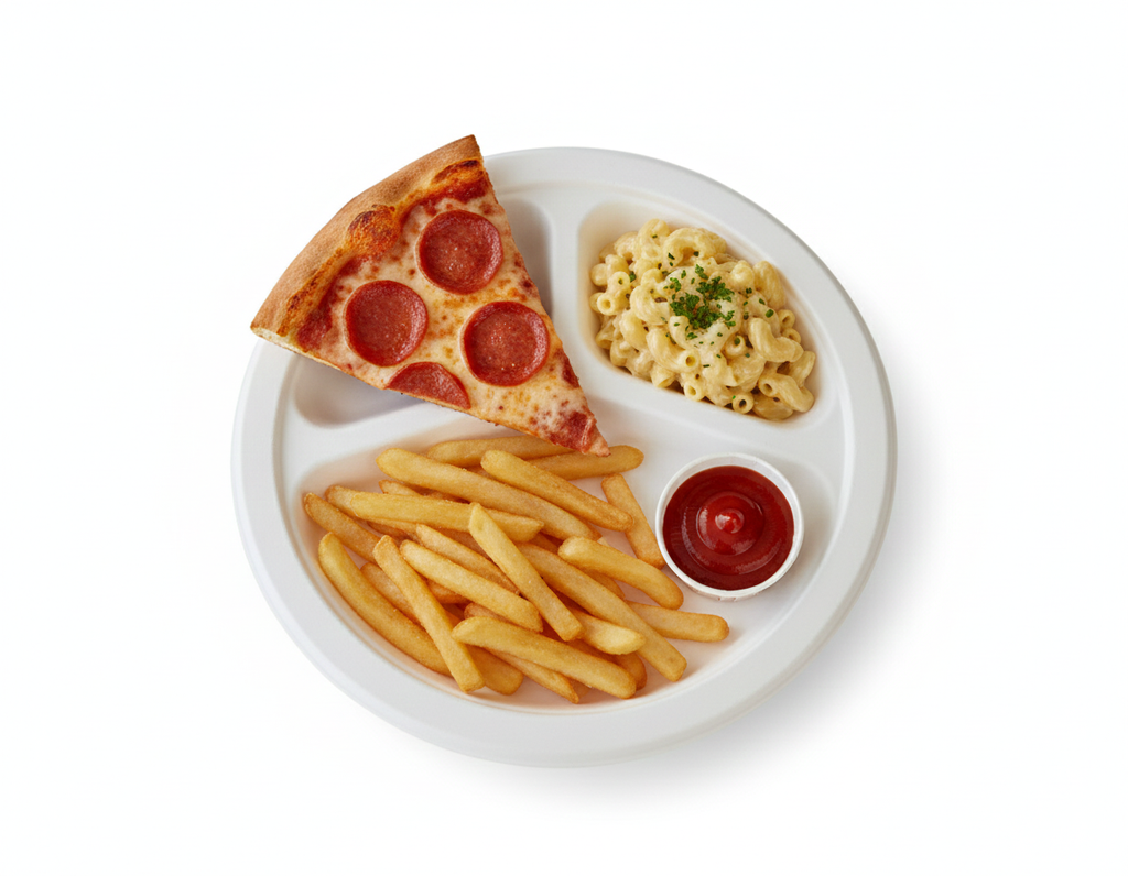 3 Compartment Compostable Sugarcane Bagasse Plates, Biodegradable, Eco-Friendly, Heavy-Duty Disposable Plates (Pack of 500)