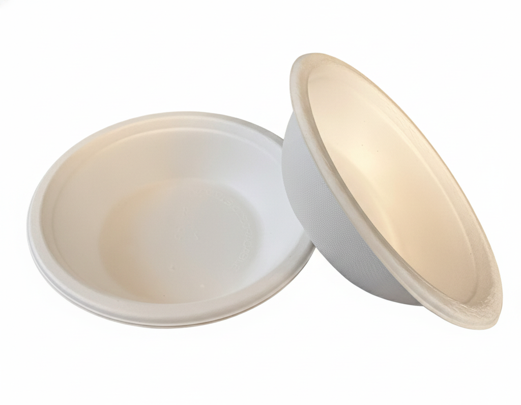 12 or 16 Oz Bowls Compartment Compostable Sugarcane Bagasse, Biodegradable, Eco-Friendly, Heavy-Duty Disposable Bowls (Pack of 500)